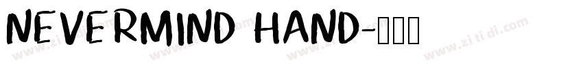 NEVERMIND HAND字体转换